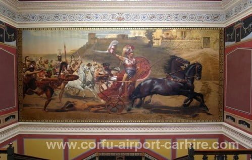 Achilles and Ectoras, a painting in the Achilleion