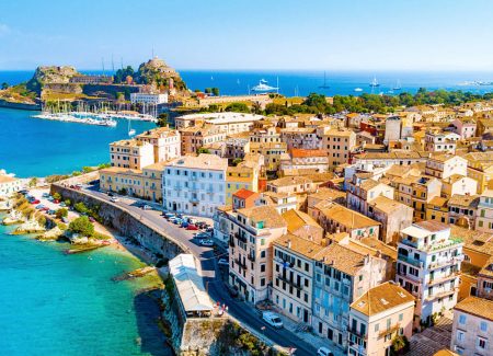 The picturesque town of Corfu