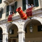 botides are thrown from the balconies in Corfu at Easter