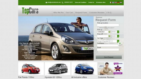 topcars ενοικιαζομενα αυτοκινητα κερκυρα