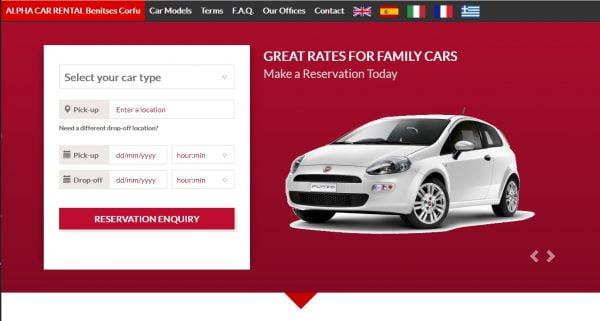alpha car rental corfu