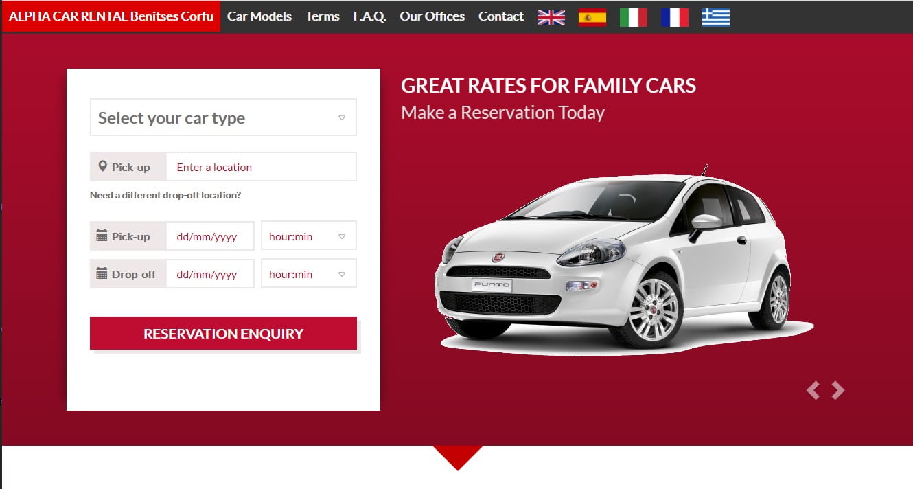 Alpha Car Rental Corfu Airport Car Hire