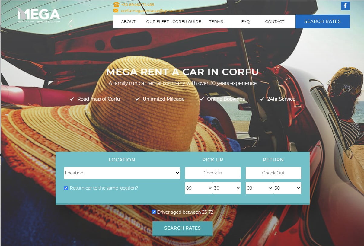 Mega Rent A Car Corfu Airport Car Hire