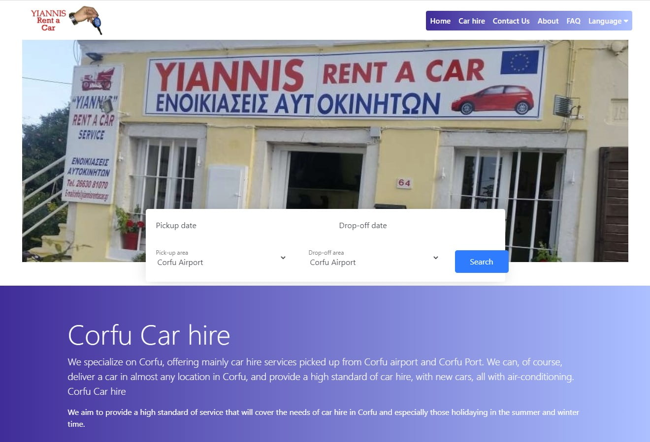 Yiannis Rent A Car Corfu Airport Car Hire