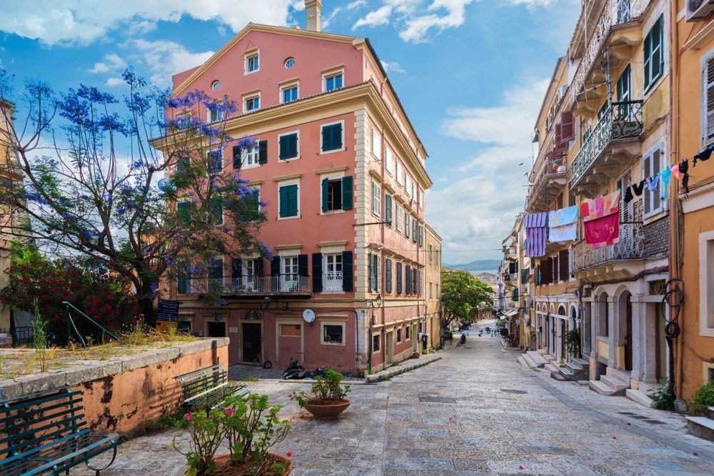 kantounia in the old town of corfu
