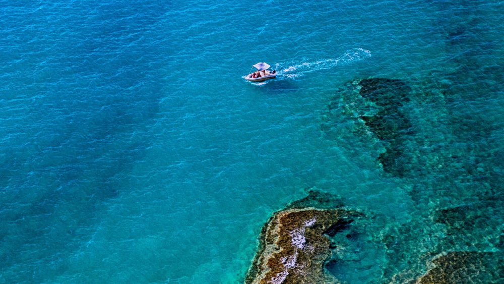 the sea in the summer is usually calm in corfu island